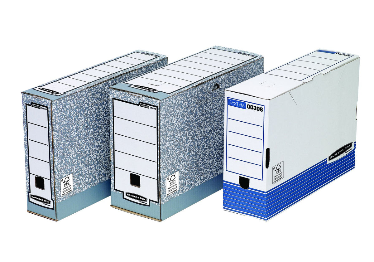 Bankers Box Blue / 100mm / Modern Storage File Boxes