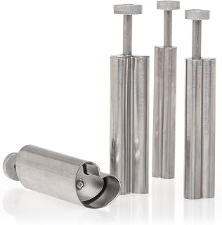 Ateco Plunger with Plain Edge Heart Cutter Set in Graduated Sizes, Stainless Steel, 4 Pc Set