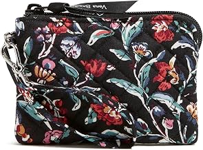 Vera Bradley Women's Cotton Clip and Zip Mini Pouch Wallet