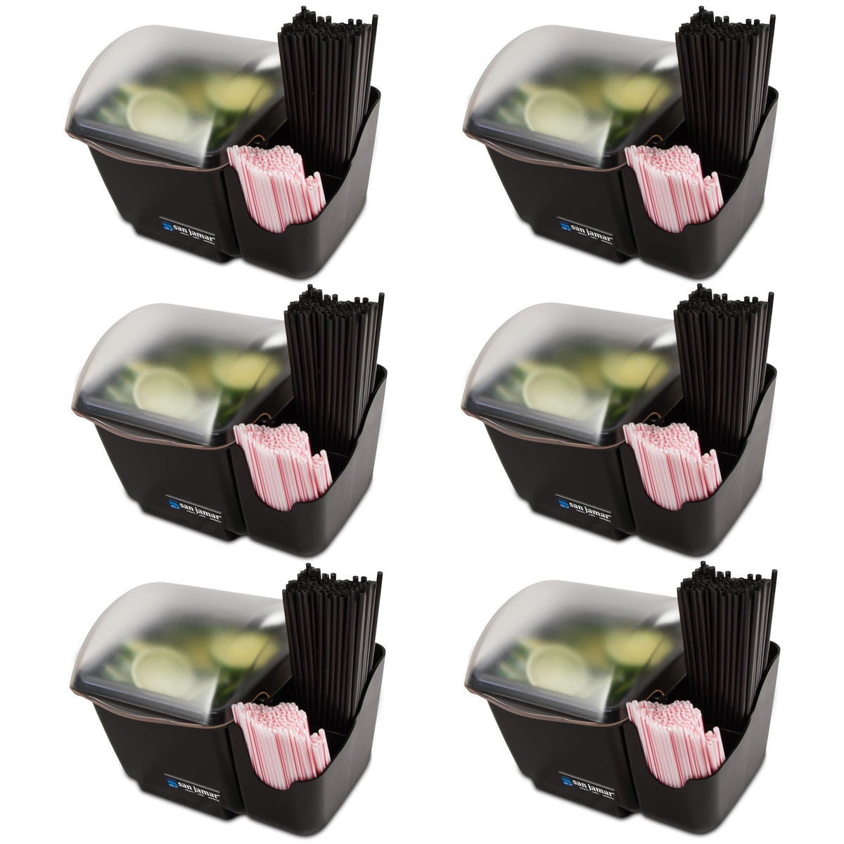 Mini Dome Garnish Center with Chillable Tray and Right Hand Caddy (1-Quart by San Jamar – 1.0 quarts, Plastic, Black, Model BD2002CAR