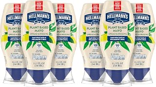 HELLMANN'S Vegan Dressing and Spread Vegan for a Rich,Creamy Plant-Based Alternative to Mayo Same Great Taste,Plant Based,Free From Eggs 11.5 oz,(Pack of 6)