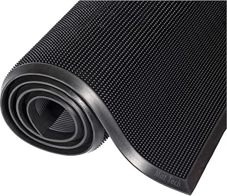 Crown Matting MASK29BK Mat-A-Dor Rubber Fingertip Scraper Mat, Outdoor and Foyer Use, Easy to Clean, 32 X 39, Black