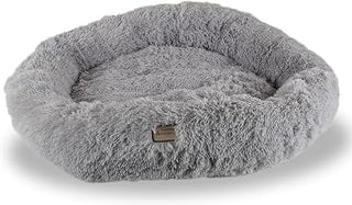 Armarkat Extra Large, Fluffy Gray Round Cat Bed - C71NHS