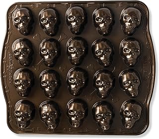 Nordic Ware Skull Bite Cakelet, 2.5 Cups, Bronze