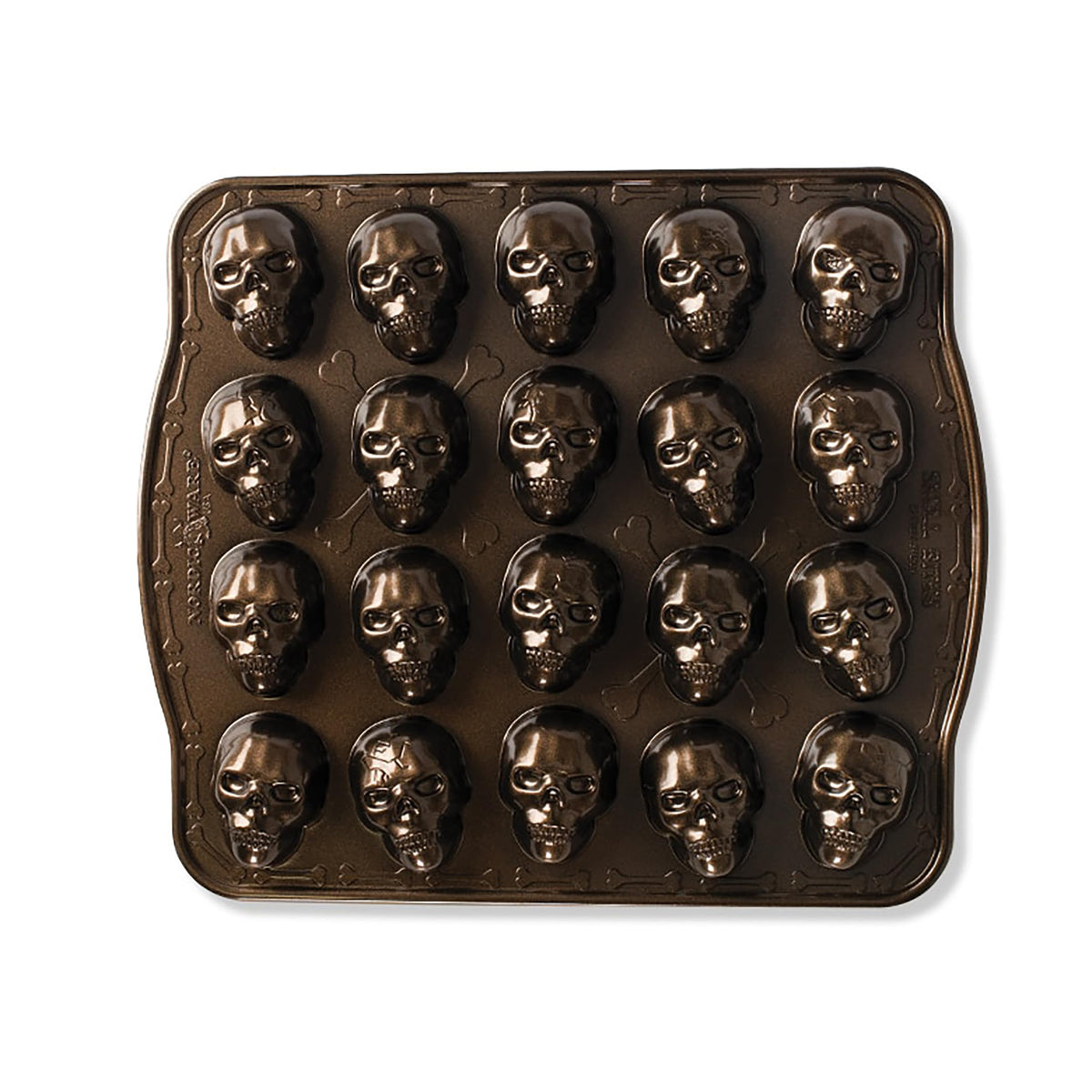 Skull Bite Cakelet by Nordic Ware – 2.5 Cup Capacity, 2.5 cups, Aluminum, Bronze, Model 94948