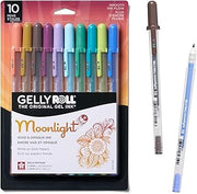 Sakura Gelly Roll Moonlight 10 Gel Pens, Assorted, Bold Line, 10 Pack
