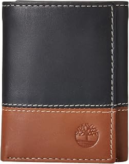 Timberland Men's Leather Trifold Wallet with ID Window