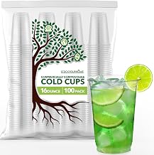 Stock Your Home 16 oz Clear Cold Cups (100 Pack), Disposable Cups for Water, Wine, Beer Samples