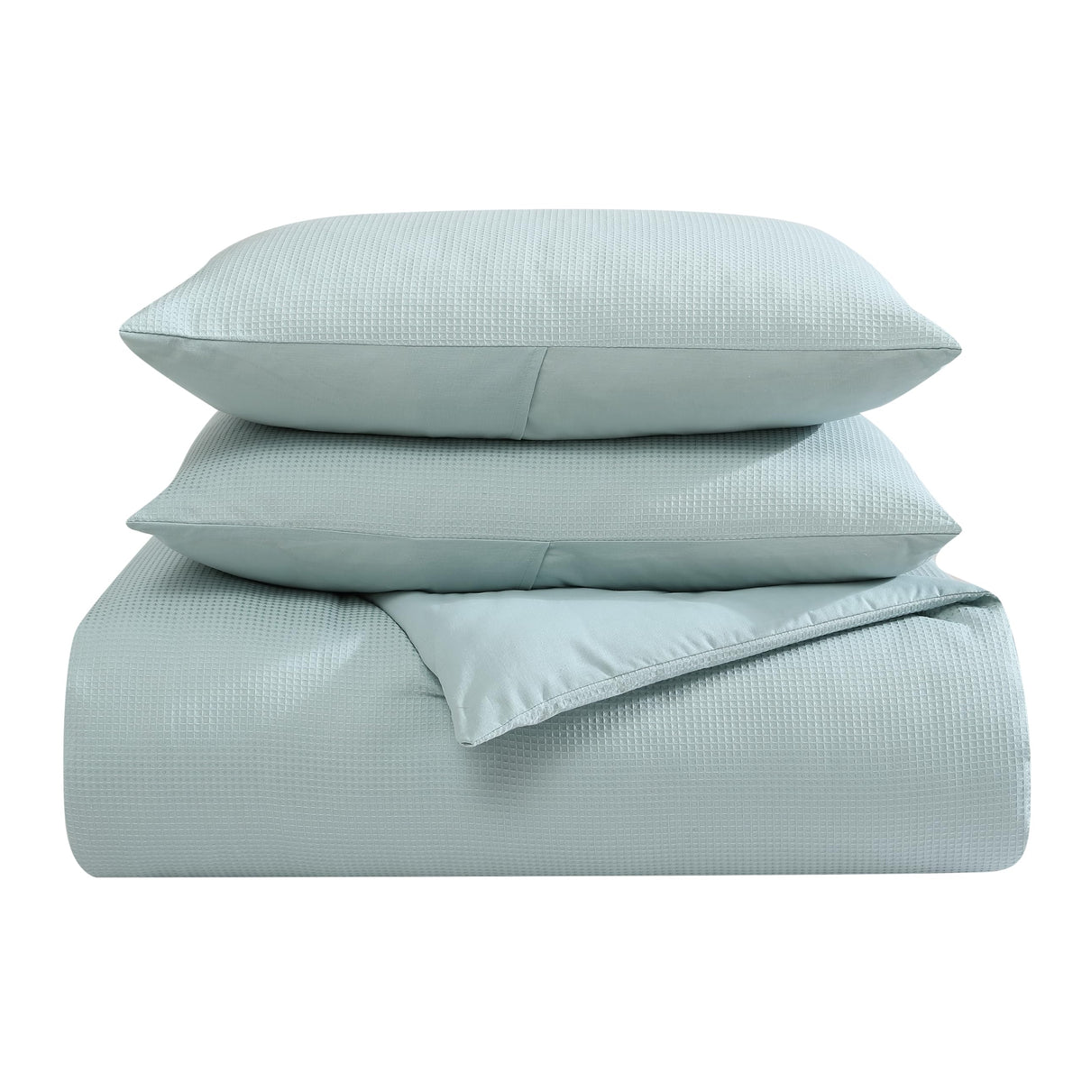 True Comfort Waffle Comforter Set by 1888 Mills – Full, Polyester, Aqua, Pack of 3, Model CS17839FLWFAEC