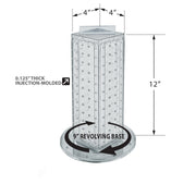 Azar Displays 13"H x 9"D x 4"W / Clear / Pegboard + Hooks Pegboard Hooks