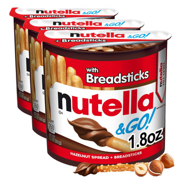 & GO! Hazelnut And Cocoa Spread With s by Nutella – 1.8 Ounce (Pack of 3), Pack of 3, Model 009800800056
