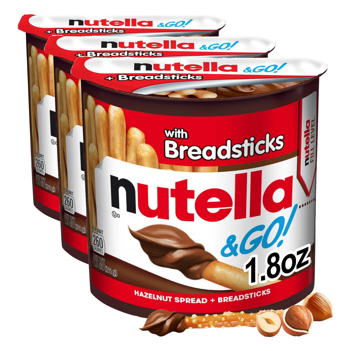 Nutella Hazelnut / 1.8 Ounce (Pack of 3) / 1 Chocolate & Hazelnut Spreads