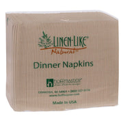 066072 Linen-Like Natural Dinner Napkin by Hoffmaster – 7.8" x 4.3" (Set of 300), Recycled fibers; postconsumer waste, Natural, Pack of 300