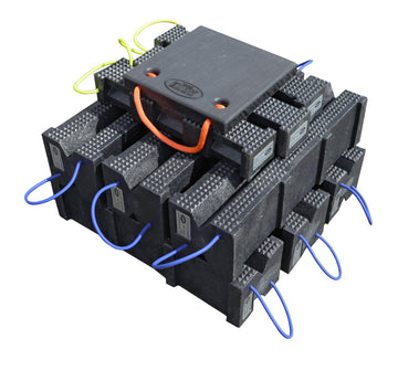 FR Super Stacker Cribbing Set with Jack Plate (3 15210 by AME INTL – 24"L x 16"W x 14"H, Plastic, Black, Model 15255