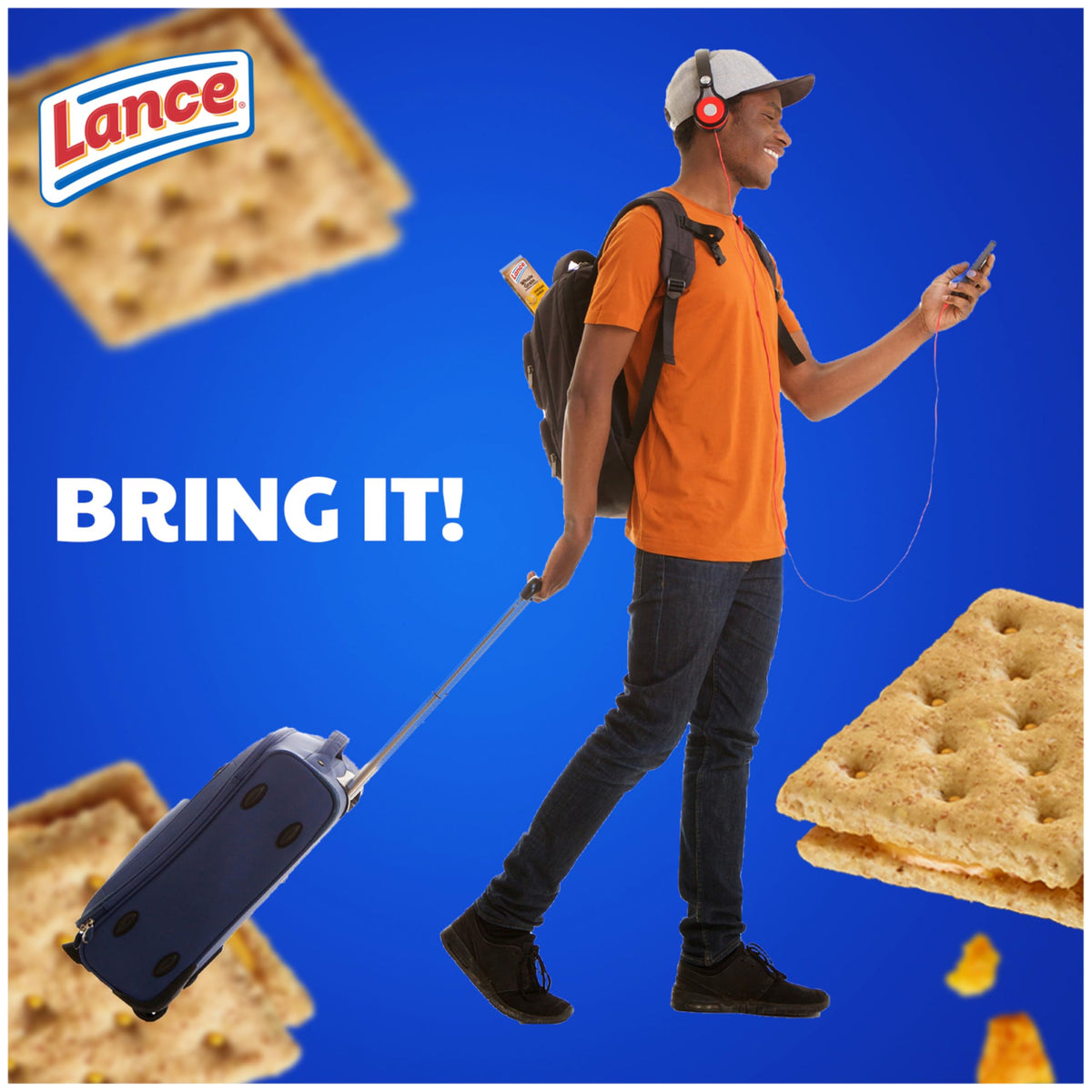 Made with Whole Grain Cheddar Cheese Sandwich Crackers by Lance – 1.5 Ounce (Pack of 8), Pack of 8