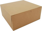 SOUTHERN CHAMPION TRAY 0961K Kraft Paperboard Non Window Lock Corner Bakery Box, 9" Length x 9" Width x 4" Height (Case of 200)
