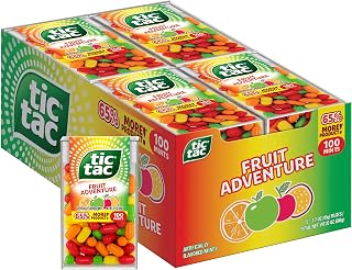 Tic Tac Fruit Adventure, On-the-Go Pocket-Sized Mints, 100 pieces, Bulk 12 Pack, 1.7 oz Each
