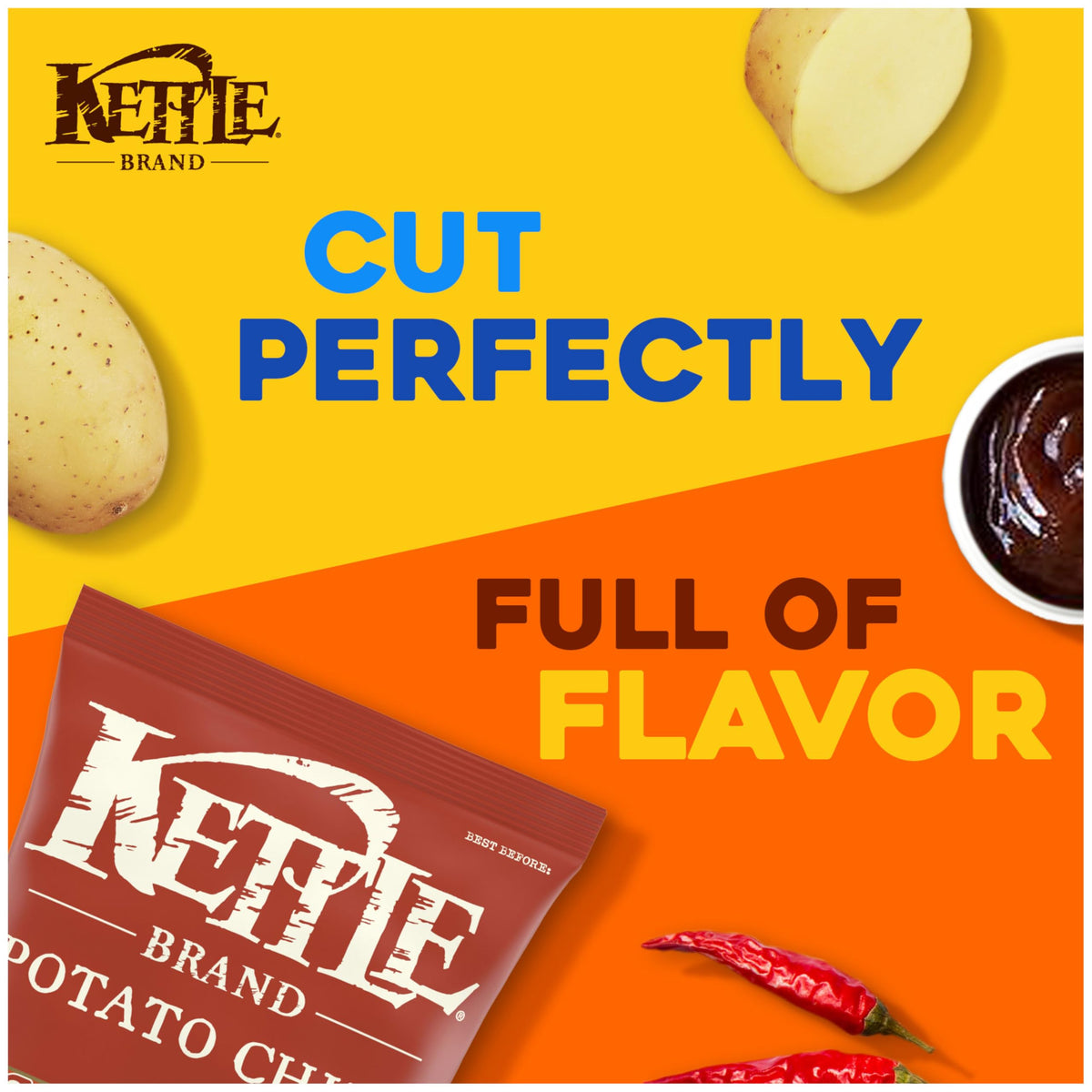 Kettle Brand Backyard Barbeque / 7.5 Ounce (Pack of 1) / 1 Potato