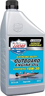 Lucas Oil 10661 Synthetic SAE 10W-30 Outboard Engine Oil - 1 Quart