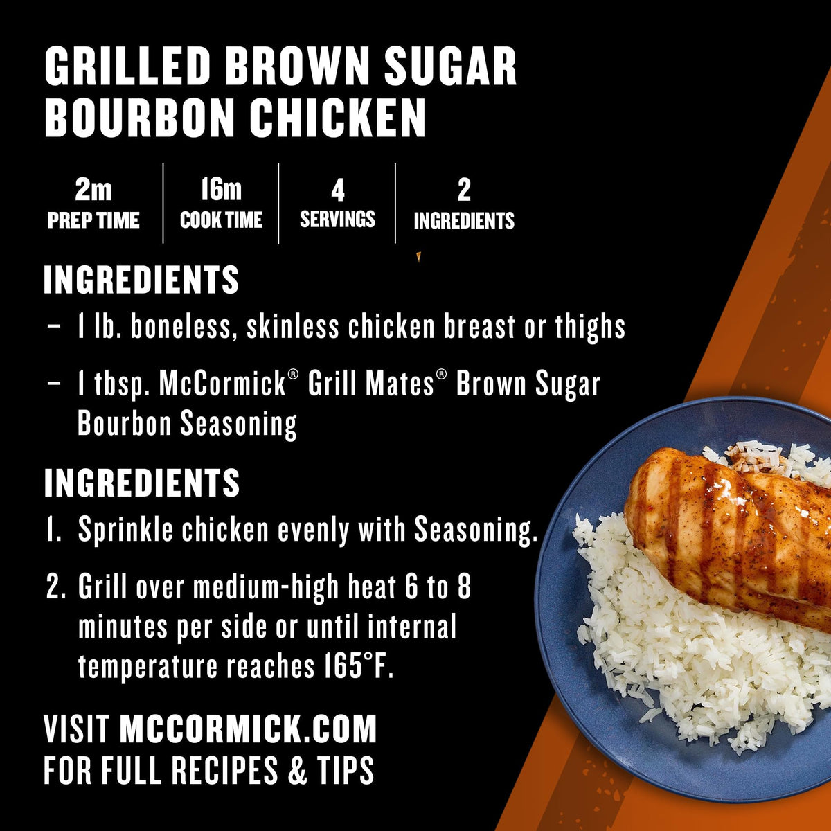 McCormick Brown Sugar Bourbon Marinade Mix by Grill Mates – 1.25 Ounce (Pack of 1), brown, Model 461112962102