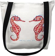 Betsy Drake TY088M 16 x 16 in. Seahorses Tote Bag - Medium