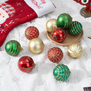 Forsylvanas Jewelry Christmas Ball Ornaments, 100 Pack, 3 Sizes in Gold Red Green
