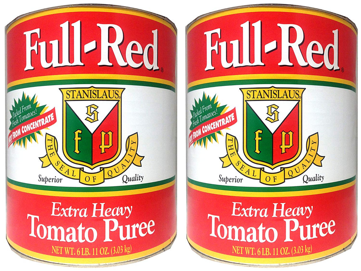 Full Red Extra Heavy Tomato Puree, 102 oz (Pack of 2) by Stanislaus – 6.68 Pound