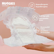 Nighttime Baby Diapers Overnites by HUGGIES – Size 3, Rubber, White, Model 49536