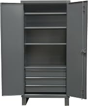 Durham Extra Heavy Duty Welded 12 Gauge Steel 3 Drawers Cabinet, HDCD243678-3B95, 1900 lbs Shelf Capacity, 24" Length x 36" Width x 78" Height, 4 Shelves