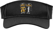 Get Real Be Rational Funny Math Pun Typographic Pi Symbol Sport Sun Visor