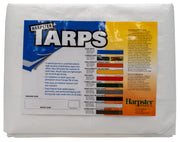 Heavy Duty White Tarp 6 OZ. by HARPSTER TARPS – 7'x10', Polyethylene (PE), White, Model ST710W