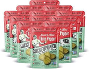 SuckerPunch Pickles in a Pouch, Three Pepper, 3.4oz Low Calorie