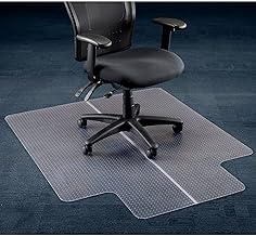 46" W x 60" L Office Chair Mat w/ 25" x 12" Lip for Carpeted Floor