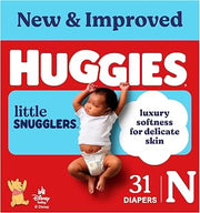 HUGGIES Little Snugglers Newborn Diapers, 31 Count