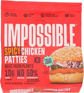 IMPOSSIBLE FOODS Impossible, Frozen Chicken Patties Spicy Plant Based, 13.5 Ounce