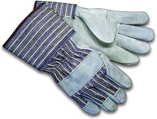 MCR Safety 1410A Cow Split Leather Gunn Gloves, Large, 1-Pair