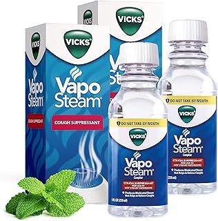 Vicks VapoSteam Medicated Liquid with Camphor, 8 Oz – (Pack of 2)