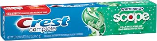 Crest Complete Multi-Benefit Fluoride Toothpaste, Whitening + Scope, Minty Fresh 6.2 oz