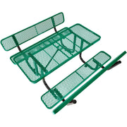 Global Industrial Green / 72"L x 83"W x 33"H / Industrial Picnic Tables