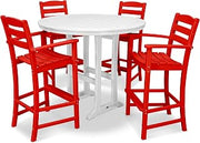 Polywood Bar Set, Sunset Red/White