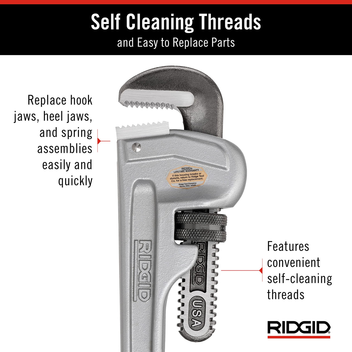 RIDGID Small (Pack of 6) / Silver / Durable Pipe Wrenches