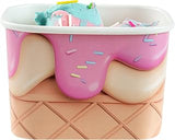 Coppetta 12 Ounce Dessert Cups, 50 Greaseproof Ice Cream Cups - Lids Sold Separately, For Hot And Cold Foods, Vanilla Strawberry Swirl Paper Yogurt Bowls, Disposable, Sturdy - Restaurantware