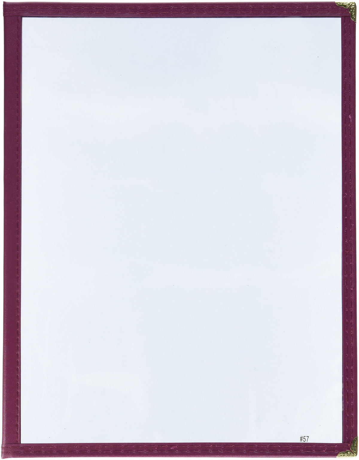 Winco 12" x 9.5" / Double / Burgundy Menu Covers