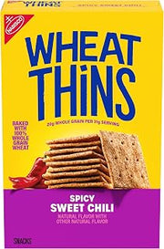 Wheat Thins Spicy Sweet Chili Snacks, Whole Grain Wheat Crackers, 8.5 oz | Snack Crackers, Baked With 100% Whole Grain Wheat, 20g Whole Grain Per 31g Serving