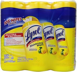 Lysol Disinfecting Wipes Value Pack, Lemon and Lime Blossom, 160 ct (Pack of 4)
