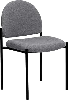 Flash Furniture Tania Comfort Gray Fabric Stackable Steel Side Reception Chair