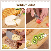 Turimon Bamboo Charcuterie Board, With 4 Knives And Fruit Tray, Wood