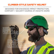 Ergodyne Green / 6.5 – 8 / Safety Helmet - Type 2, Class C Hard Hats