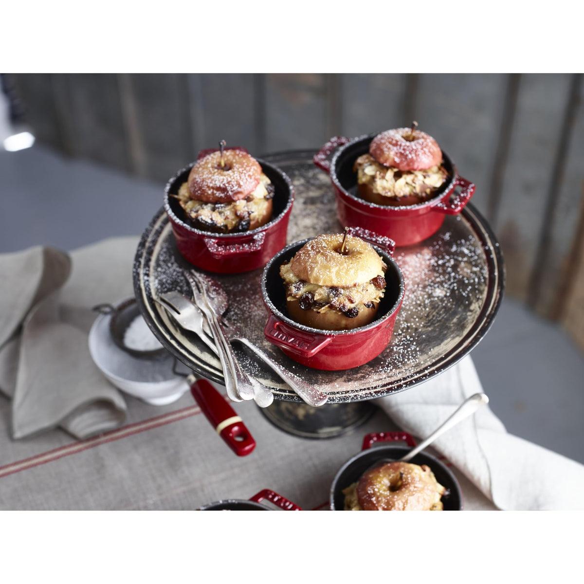 Mini Round Cocotte - 0.25Qt - Cherry by STAUB – 10cm, 0.25 liters, Cast Iron, 03) Cherry, Model 1004189