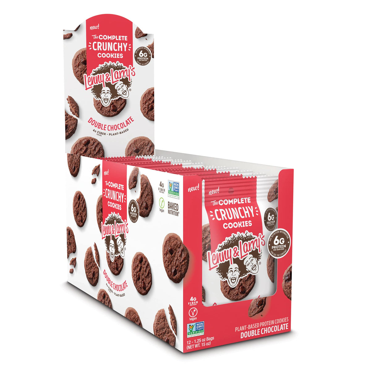 Lenny & Larry's Double Chocolate / 1.25 Ounce (Pack of 12) / Holiday Chocolate Chip